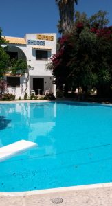 Unser Hotel in Afandou, südlich von Rhodos-Stadt, wo auch der Kursus stattfand.